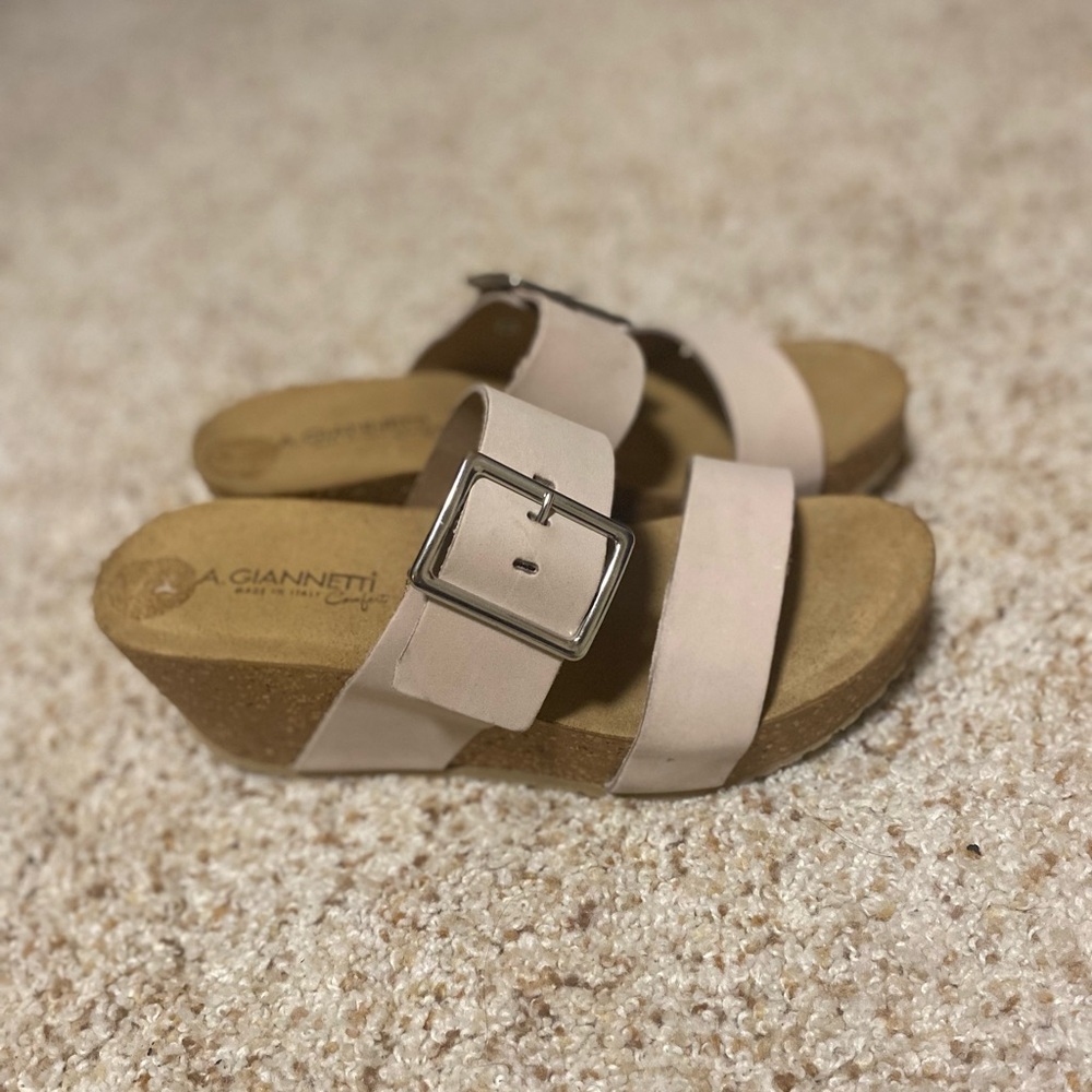 A. Giannetti Women's Tan Wedges